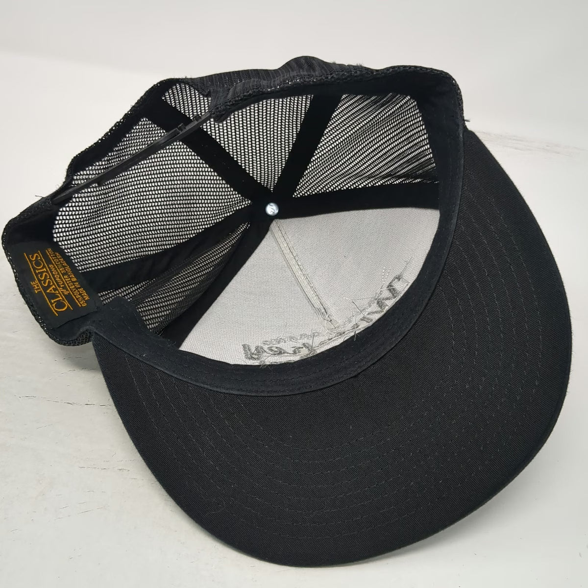 Yupoong Trucker Hat Black One Size Snapback Whiskey Bent Brownsboro Texas Mesh