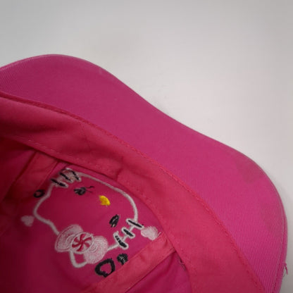 Hello Kitty by Sanrio Fitted Hat Pink One Size Embroidered Bow Sequin