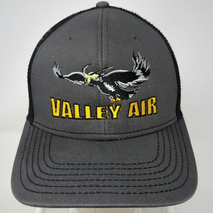 Cap America Valley Air Eagle Logo Gray Trucker Hat One Size Mesh Back Snapback