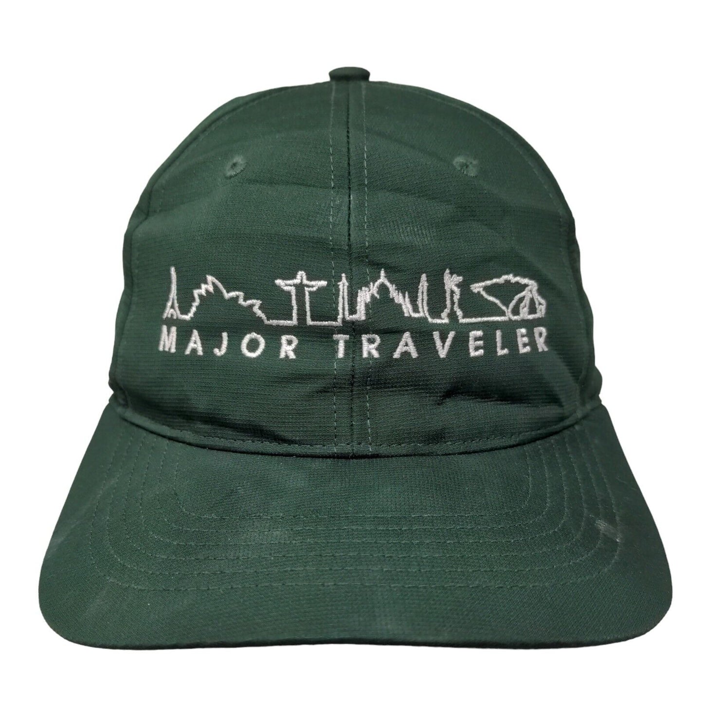 Major Traveler Strapback Hat Green One Size Embroidered Richardson