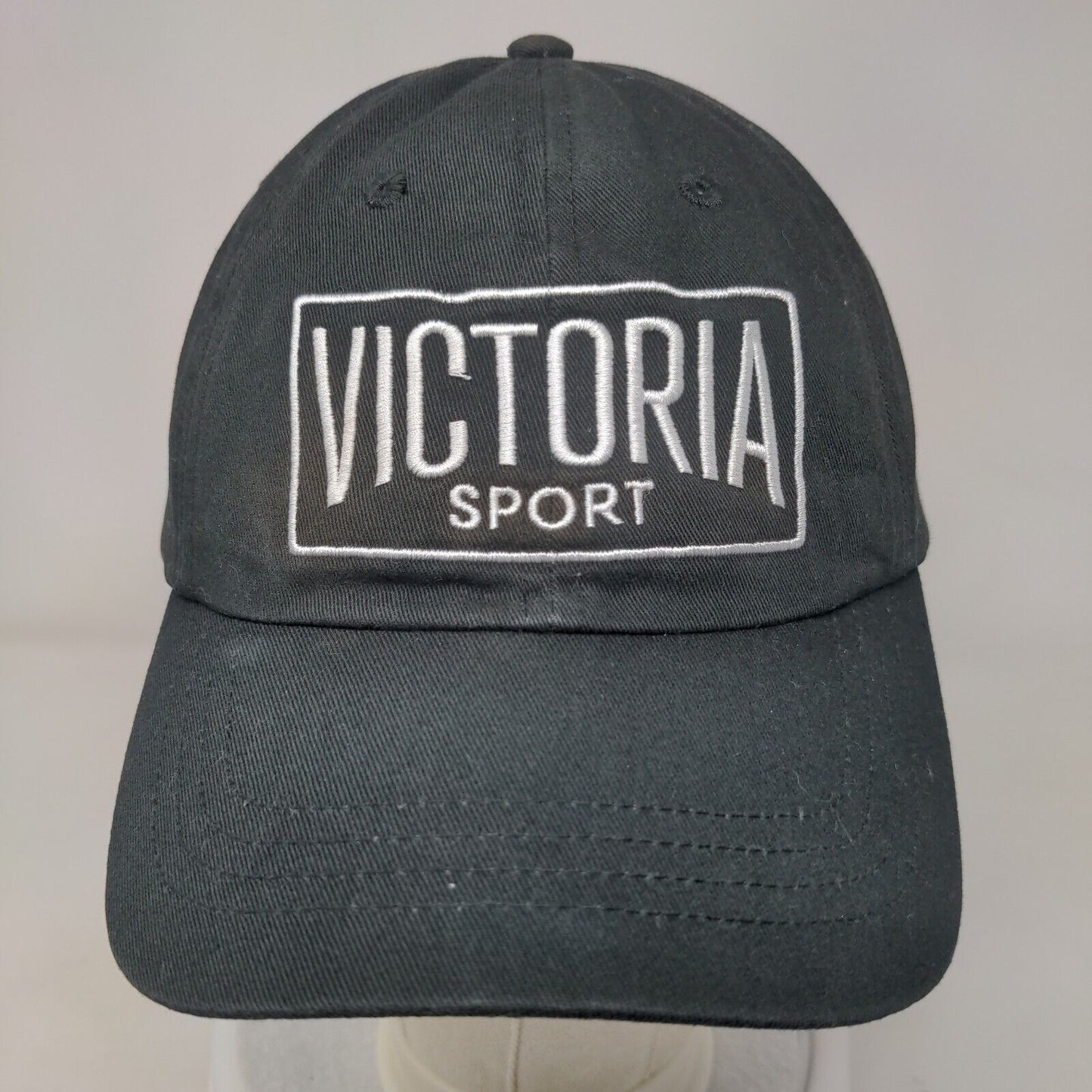 Victoria Sport Slideback Hat Black One Size Adjustable Embroidered 6 Panel