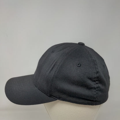 Flexfit Yupoong Fitted Hat Black Small-Medium Solid 6 Panel Blank
