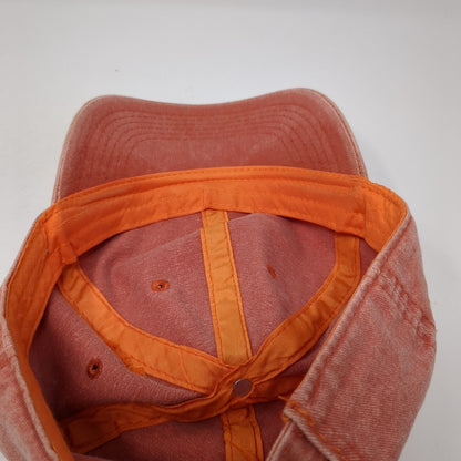 Unbranded Slideback Hat Orange One Size Adjustable Vented Holes 6 Panel Blank