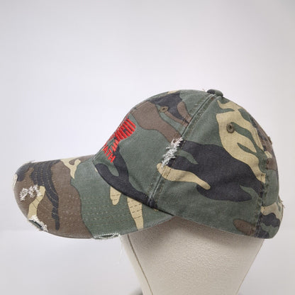 Redpath USA Slideback Hat Camouflage One Size Adjustable Distressed District