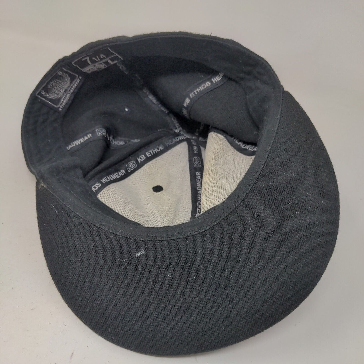 KB ETHOS Fitted Hat Black Size 7 1/4 Large 6 Panel Outdoor Blank