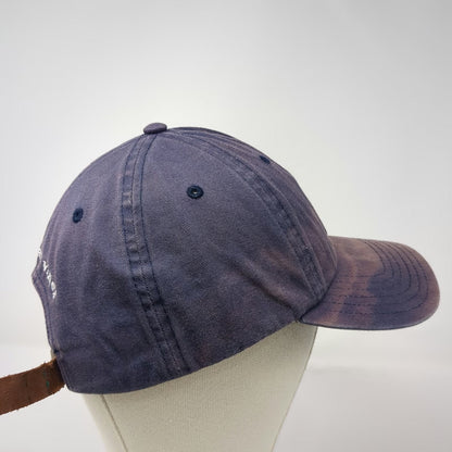 Vineyard Vines Baseball Cap Blue One Size Leather Strapback Hat Whale Logo