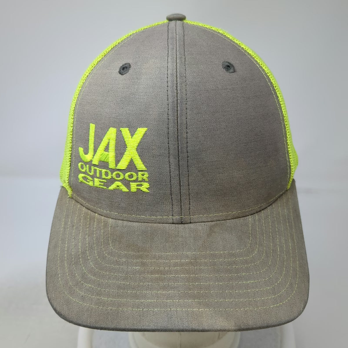 Richardson Trucker Hat Gray Yellow One Size JAX Outdoor Gear Mesh Snapback