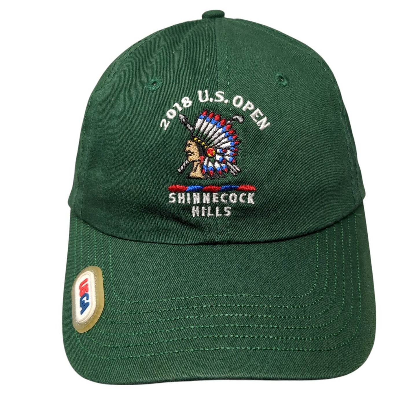 2018 U.S. Open Shinnecock Hills Slideback Hat Green One Size USGA