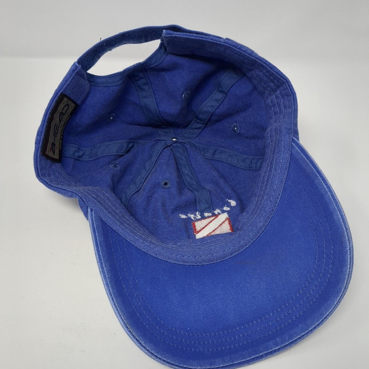 Bonaire Strapback Hat Blue One Size Adjustable Embroidered Solid Ahead