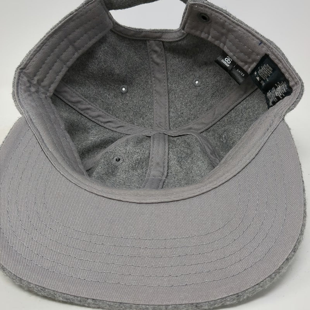 AS Colour Baseball Cap Gray One Size Sun Valley Idaho Moose Patch Wool Blend Hat