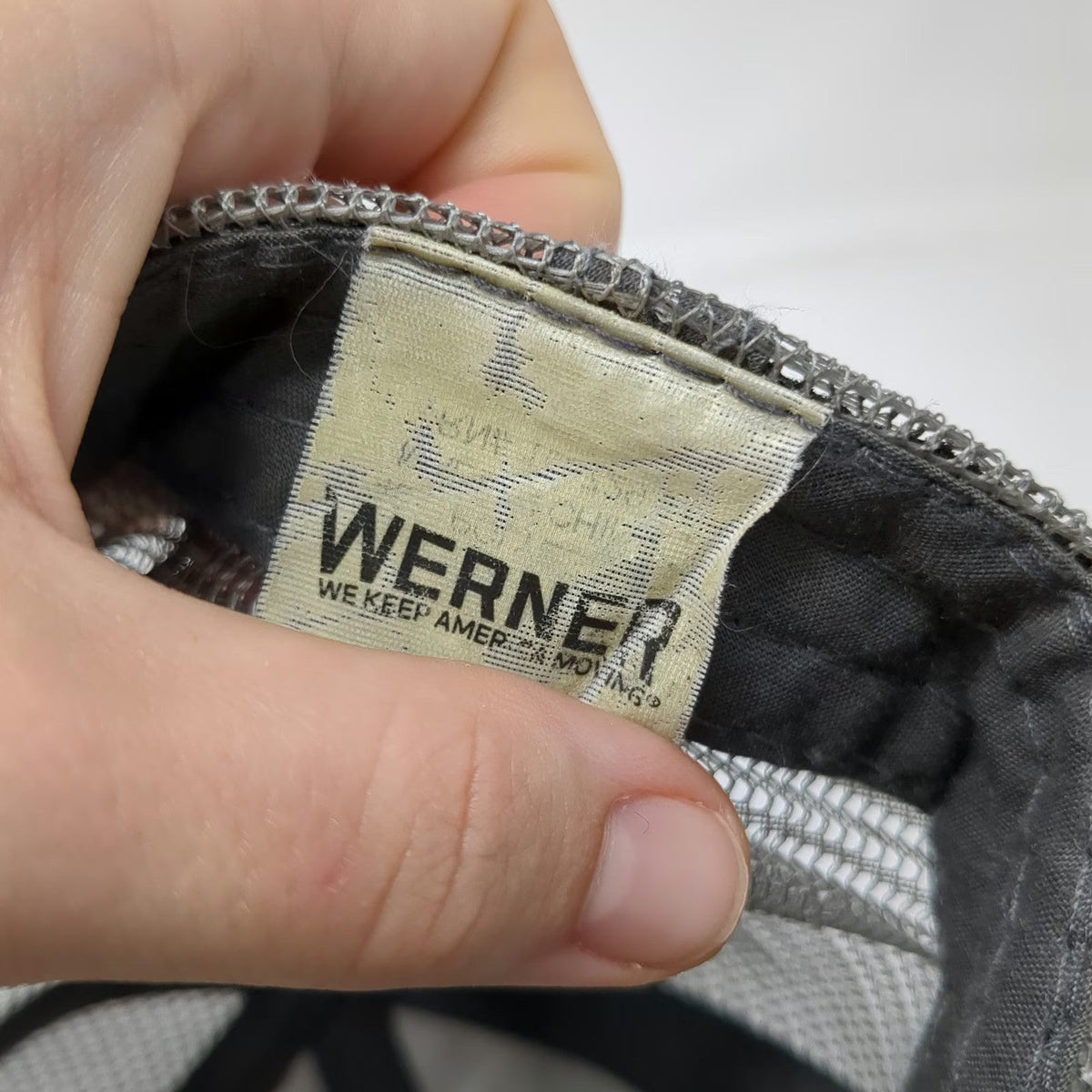 Werner Baseball Cap Gray One Size Mesh Back Patch Drive Werner Trucking hat