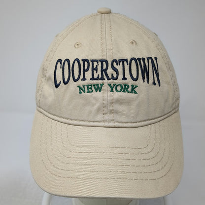 Jacobson Hat Baseball Cap Beige One Size Cooperstown New York Blue Green hat