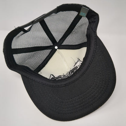 SHIFT Drive Well Idaho Snapback Trucker Hat Black One Size Mesh Back