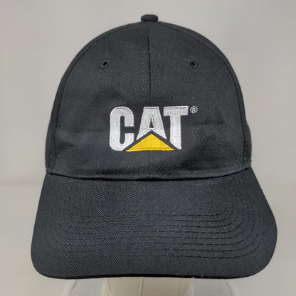 CAT Slideback Hat Black One Size Embroidered Logo Adjustable 6 Panel