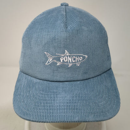 Poncho Outdoors Trucker Blue One Size Corduroy Tarpon Fish Hat Adjustable