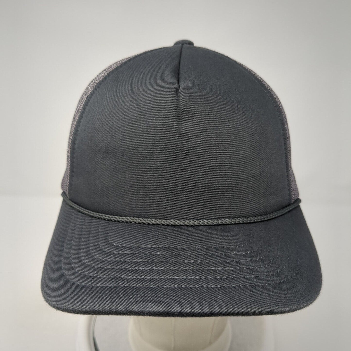 Richardson Snapback Rope Trucker Hat Gray One Size Mesh Back Blank