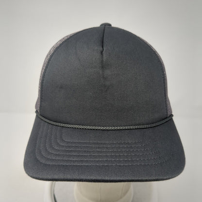 Richardson Snapback Rope Trucker Hat Gray One Size Mesh Back Blank
