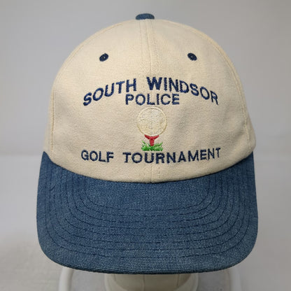 Yupoong Baseball Cap Hat Beige Blue OS South Windsor Police Golf Tournament