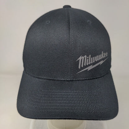 Milwaukee Fitted Hat S/M Flexfit Vented Holes 6 Panel Yupoong Polyester Blend
