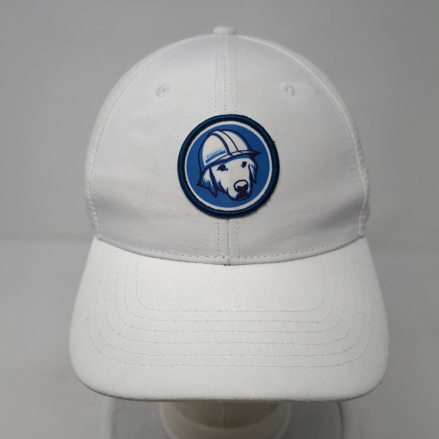 Princeton Construction D Hudson Strapback Hat White OS Adjustable Embroidered