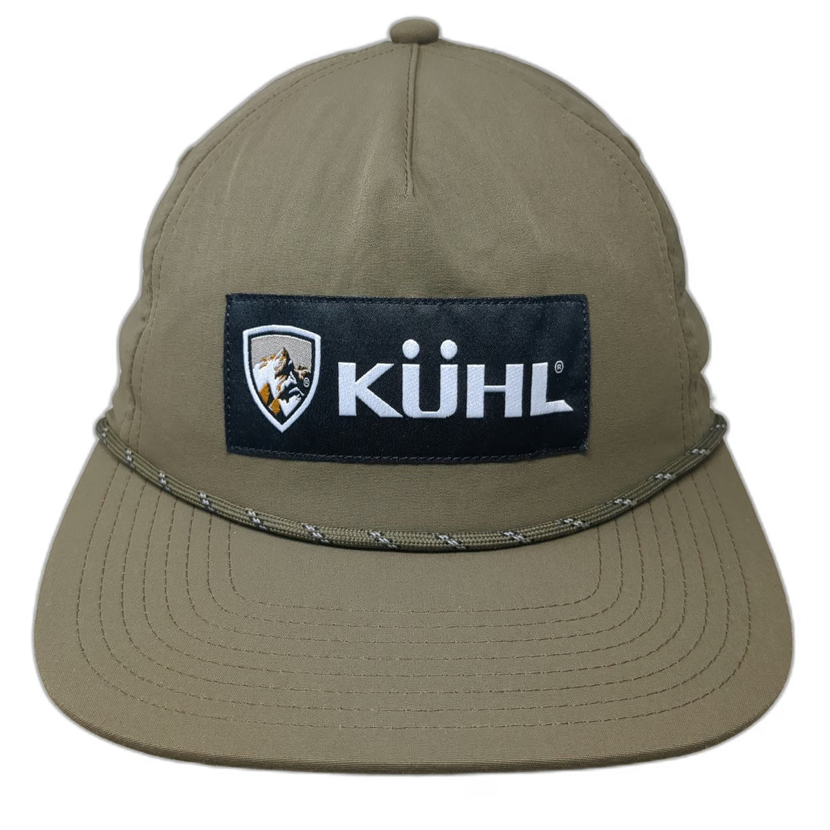KÜHL 5 Panel Green Hat One Size Snapback Rope Mountain Logo Performance Cap