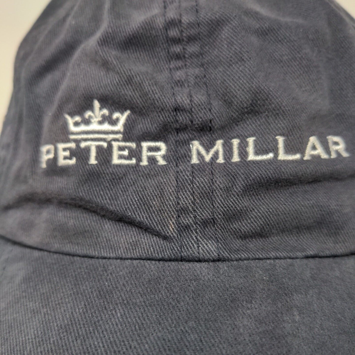 Peter Millar Slideback Hat Blue One Size Embroidered Adjustable Vent Holes