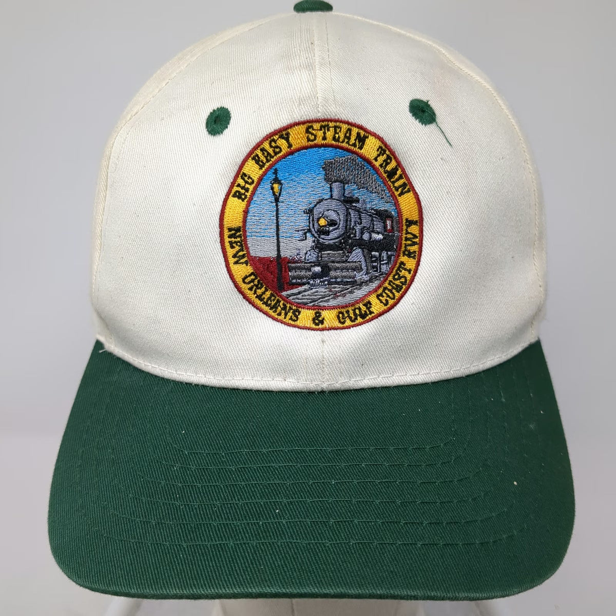 Cobra Caps Snapback White Green One Size New Orleans Gulf Coast RWY Train Hat