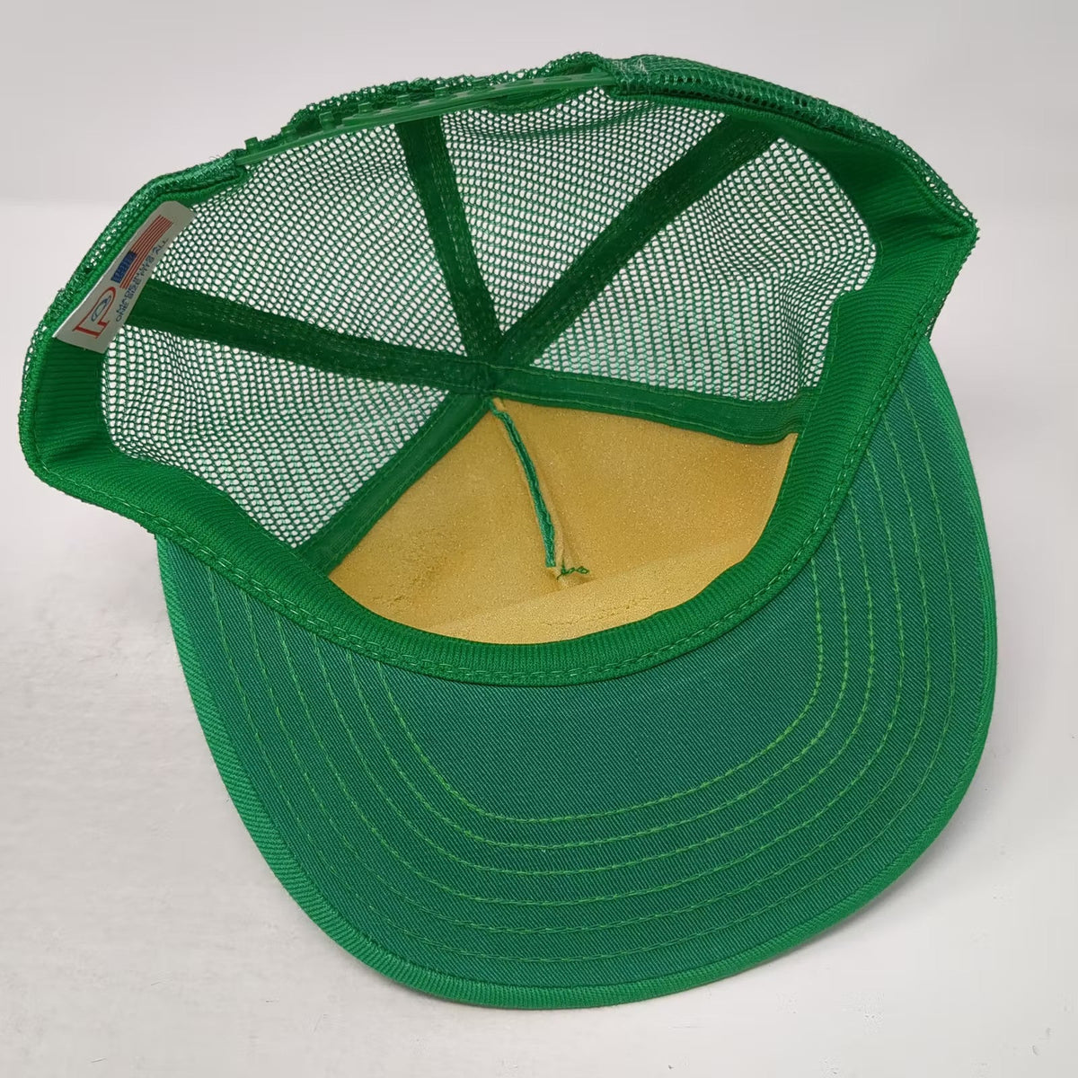Paramount DuPont DBE Solvent Green OS Trucker Hat Snapback Made USA Vintage Mesh