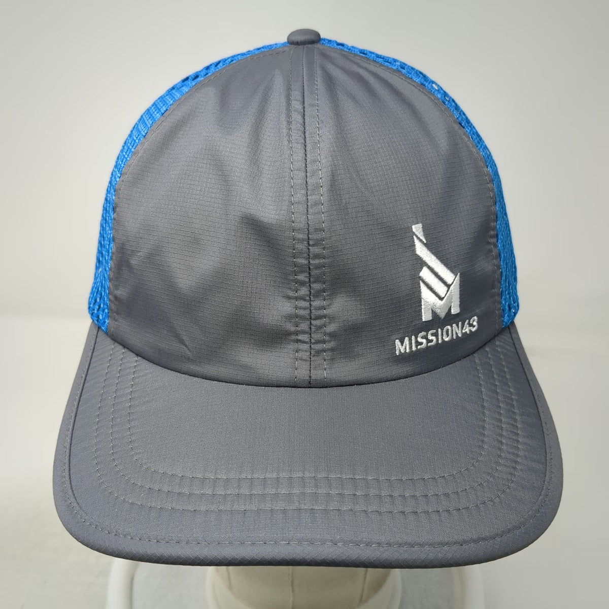 Richardson Baseball Cap Gray Blue One Size Mesh Back Performance Mission43 Hat