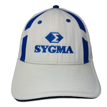 Sygma Strapback Hat White OSFM Embroidered Adjustable Macco Outdoor Cap