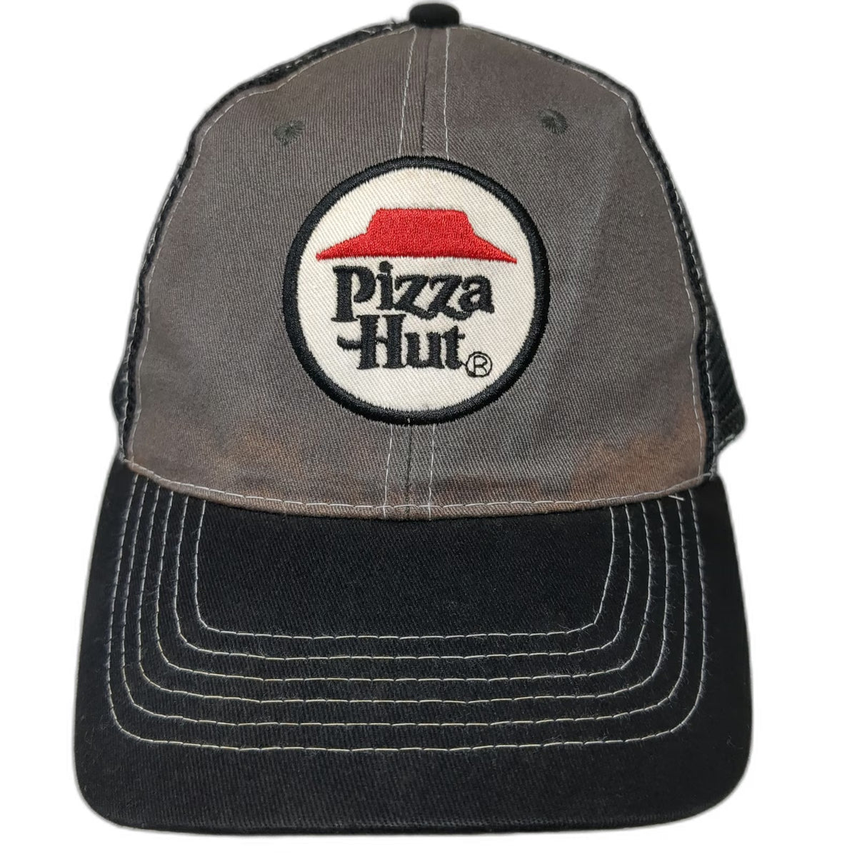 IQ Group Pizza Hut Black One Size Baseball Cap Hat Mesh Strapback Patch Stitch