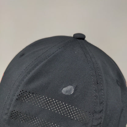Adidas Snapback Hat Black OSFM Adjustable Embroidered Trefoil Breathable