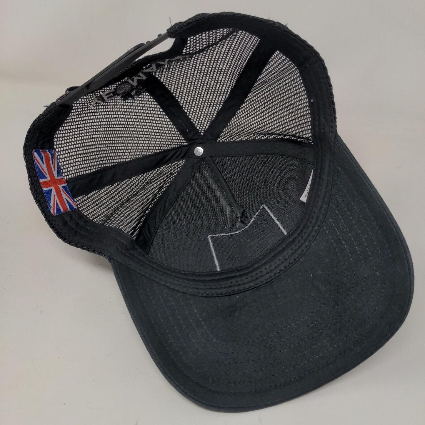 Yeman's Snapback Mesh Back Trucker Hat Black One Size Solid Patch