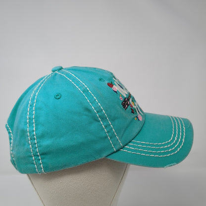 Wild & Free Strapback Baseball Cap Blue One Size Adjustable Embroidered KB ETHOS