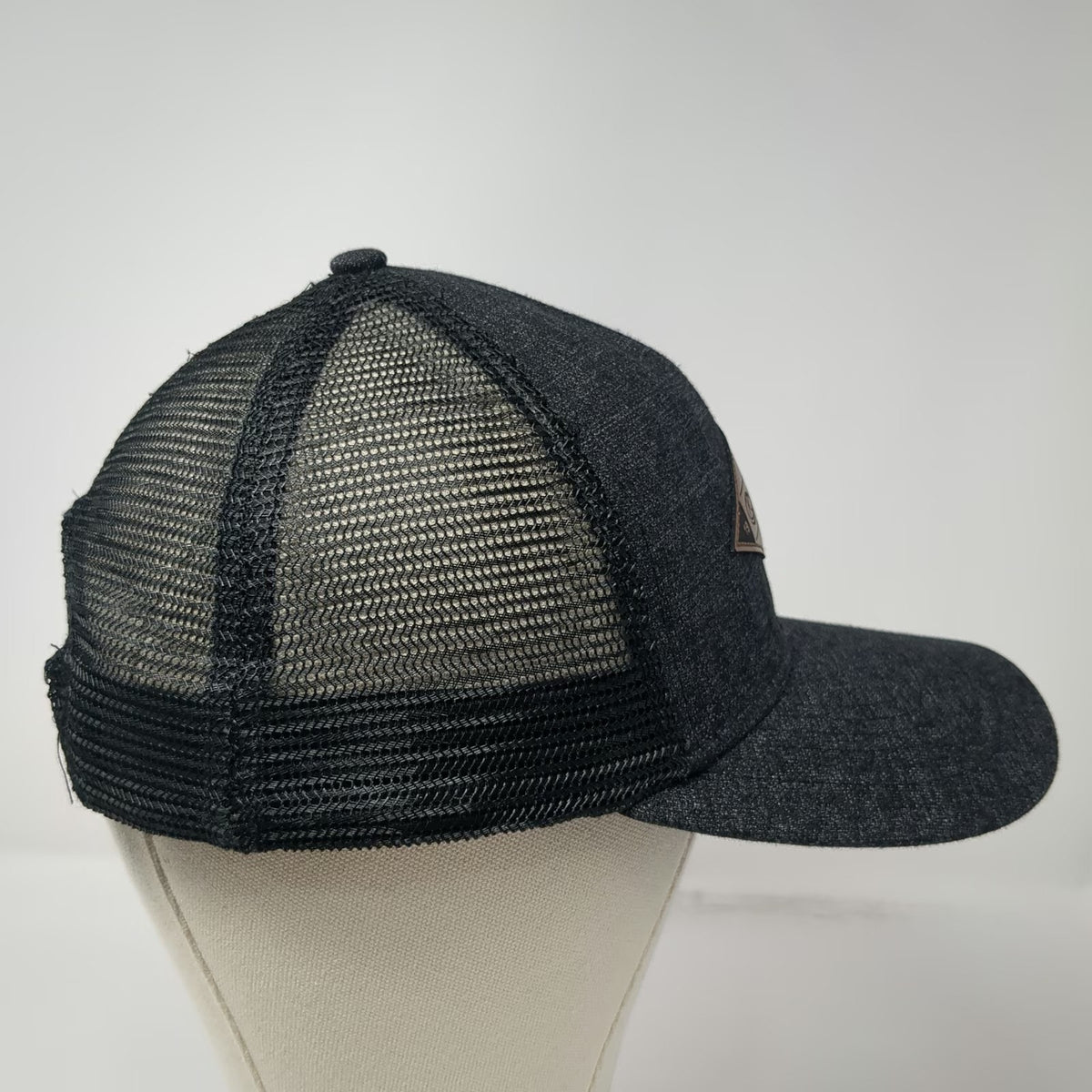 Kubota Trucker Hat Black One Size Mesh Back Snapback Gray Diamond Logo Patch