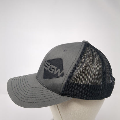 SGW Snapback Mesh Back Trucker Hat Gray One Size Adjustable Richardson