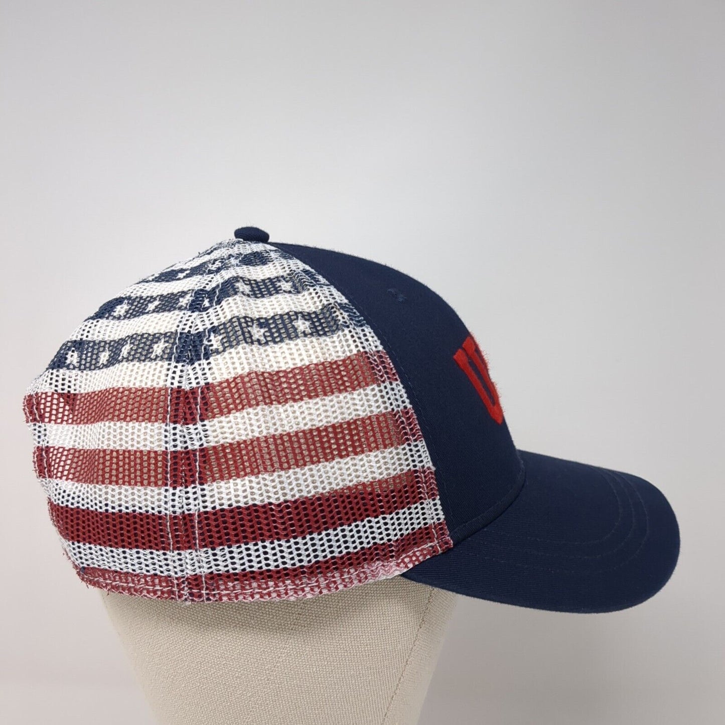 USA Snapback Trucker Hat Multi OS Adjustable Mesh Back Patriotic Stars & Stripes