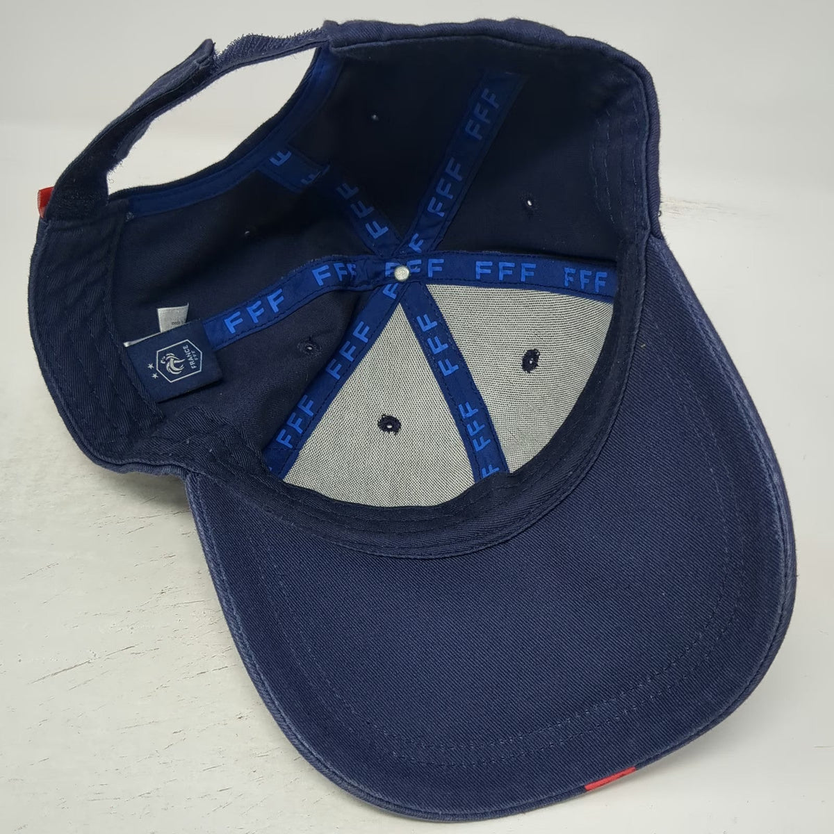 France National Team Soccer FFF Blue Cap One Size Rooster 2 Stars Strapback Hat