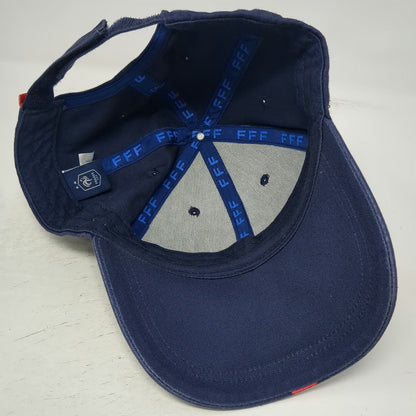France National Team Soccer FFF Blue Cap One Size Rooster 2 Stars Strapback Hat