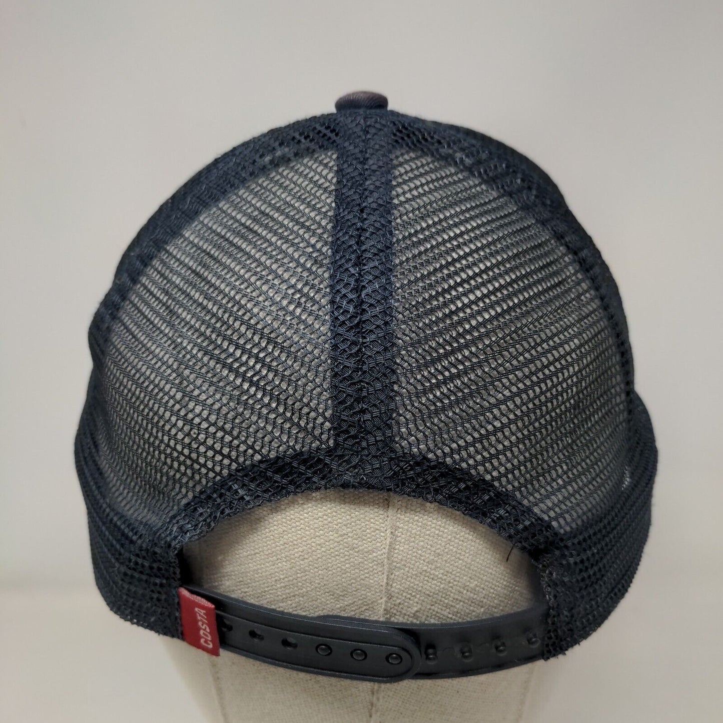 Costa USA Snapback Trucker Hat Blue One Size Embroidered Patriotic Mesh Back
