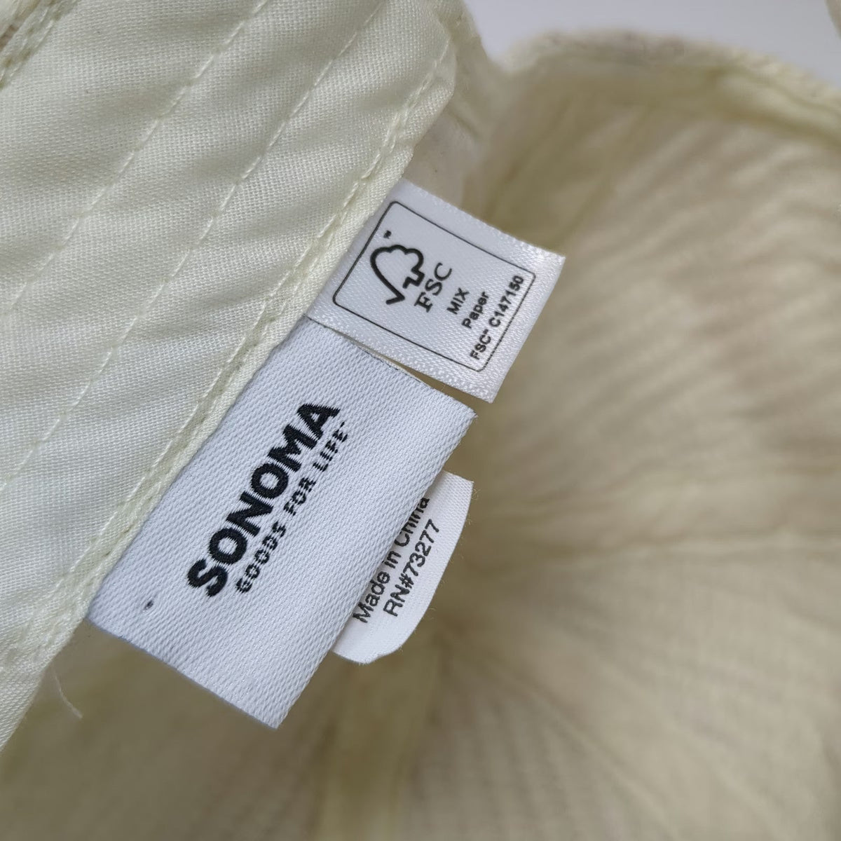 Sonoma Baseball Cap Beige One Size Woven Straw Texture Slideback Strap Hat
