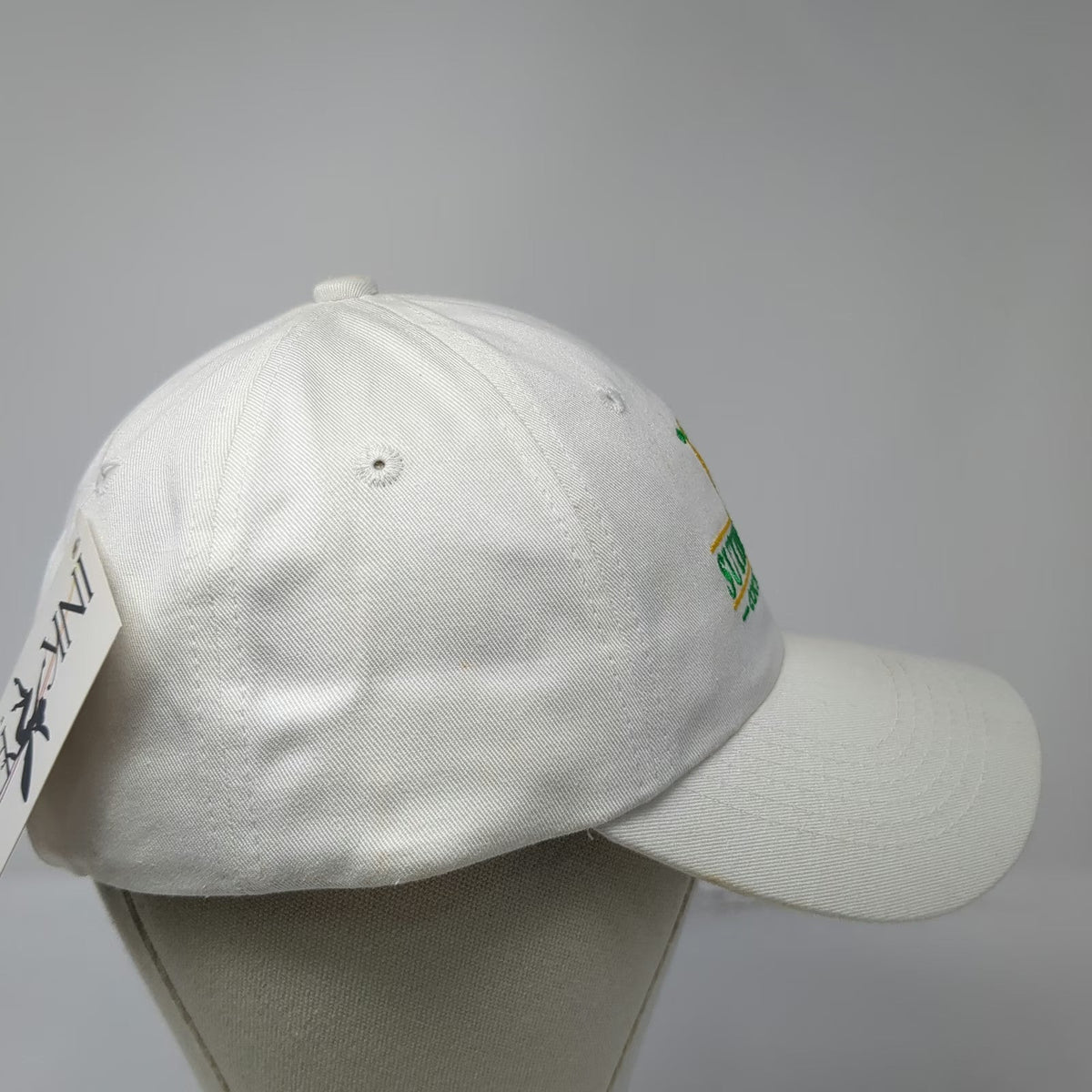 Sportsman Baseball Cap White One Size Sutherland Country Club Golf Hat Slideback