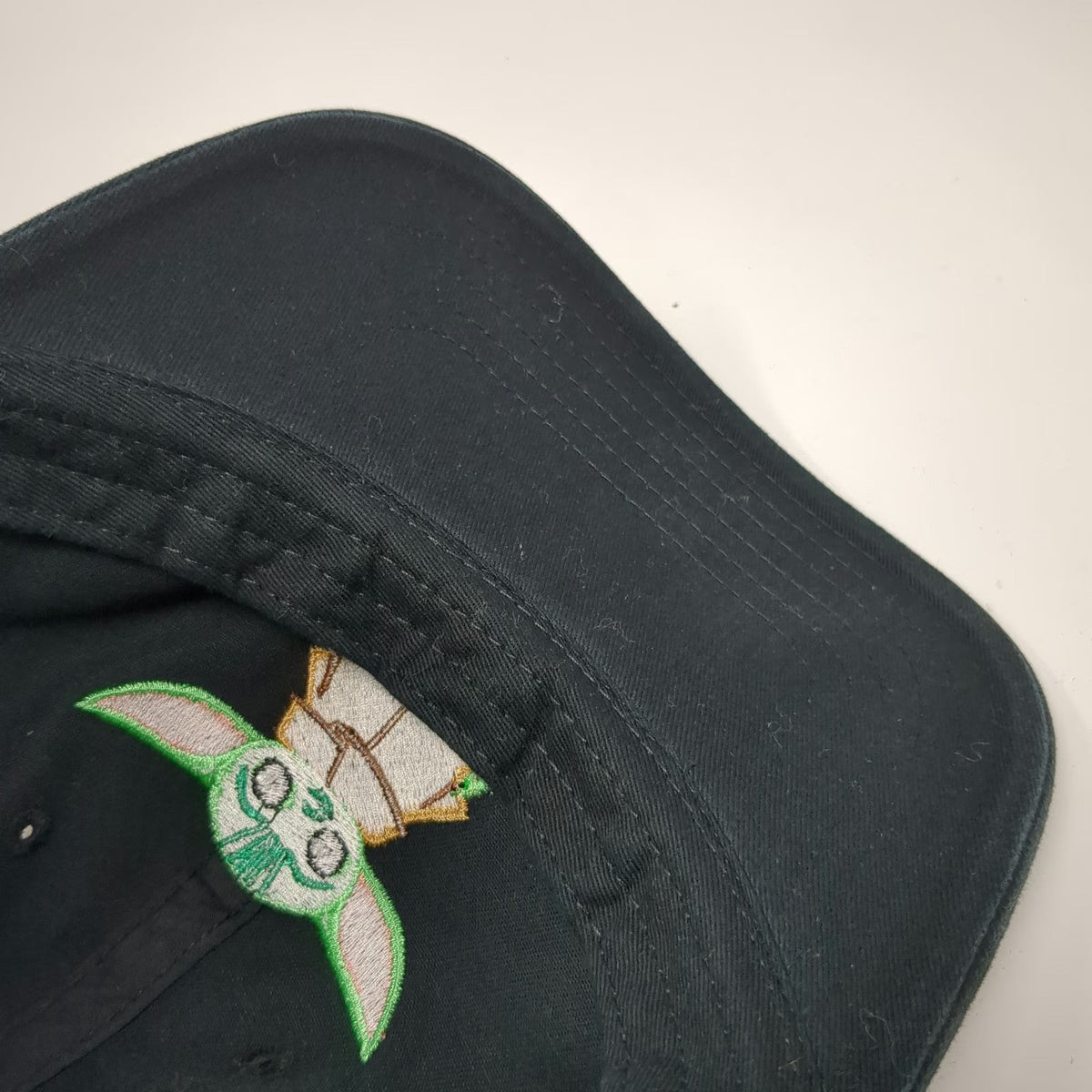 Star Wars Baseball Cap Black One Size Grogu Baby Yoda Embroidered Adjustable Hat
