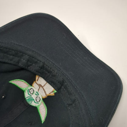 Star Wars Baseball Cap Black One Size Grogu Baby Yoda Embroidered Adjustable Hat