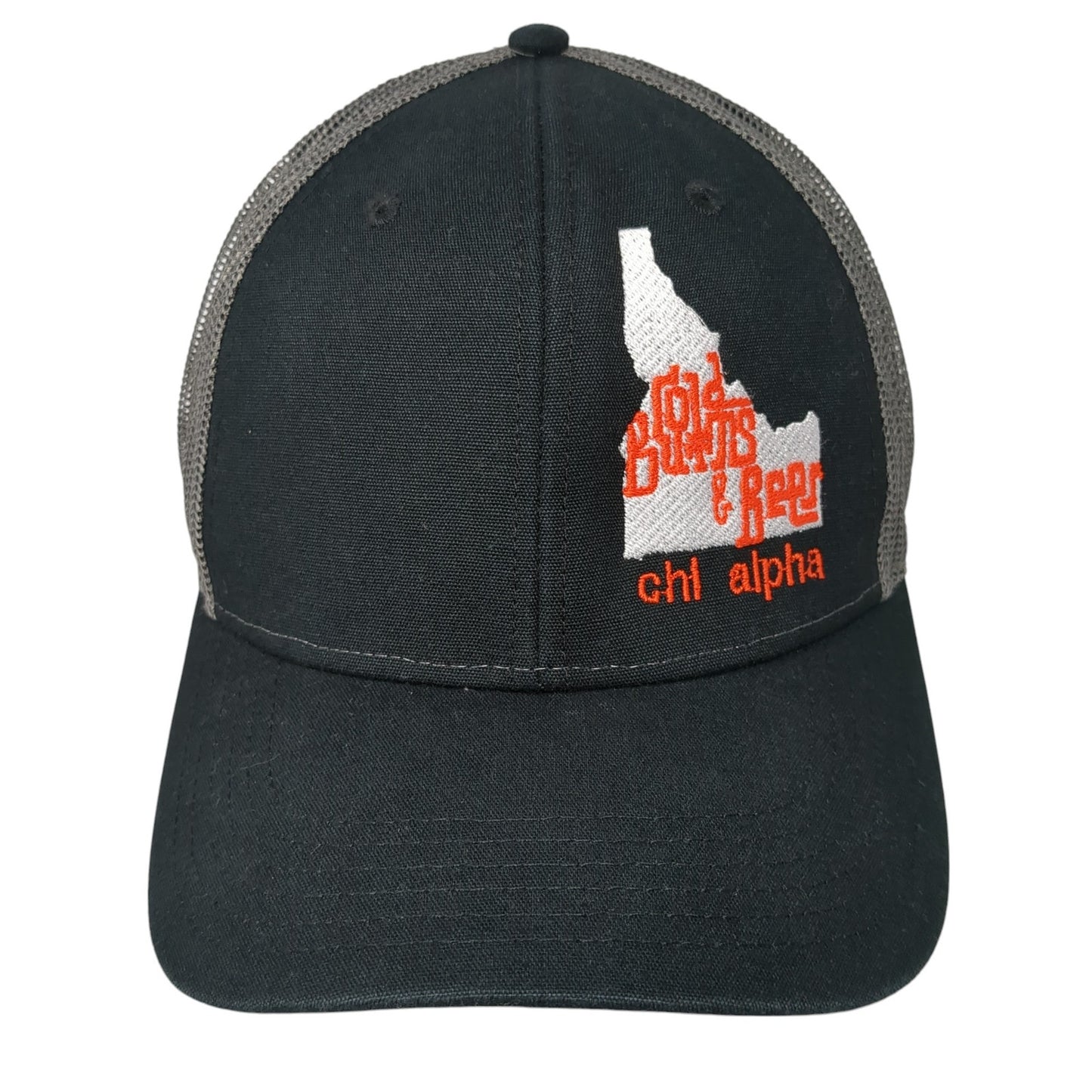 Chi Alpha Snapback Trucker Hat Black One Size Adjustable Mesh Back Otto