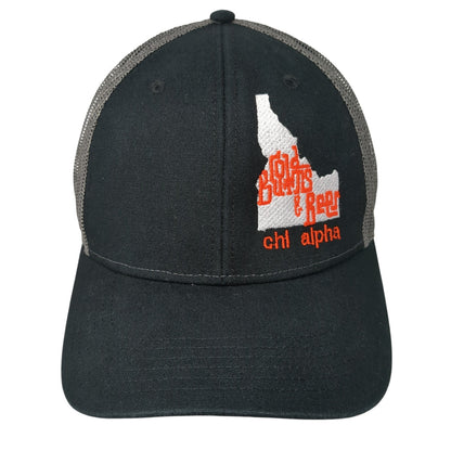 Chi Alpha Snapback Trucker Hat Black One Size Adjustable Mesh Back Otto