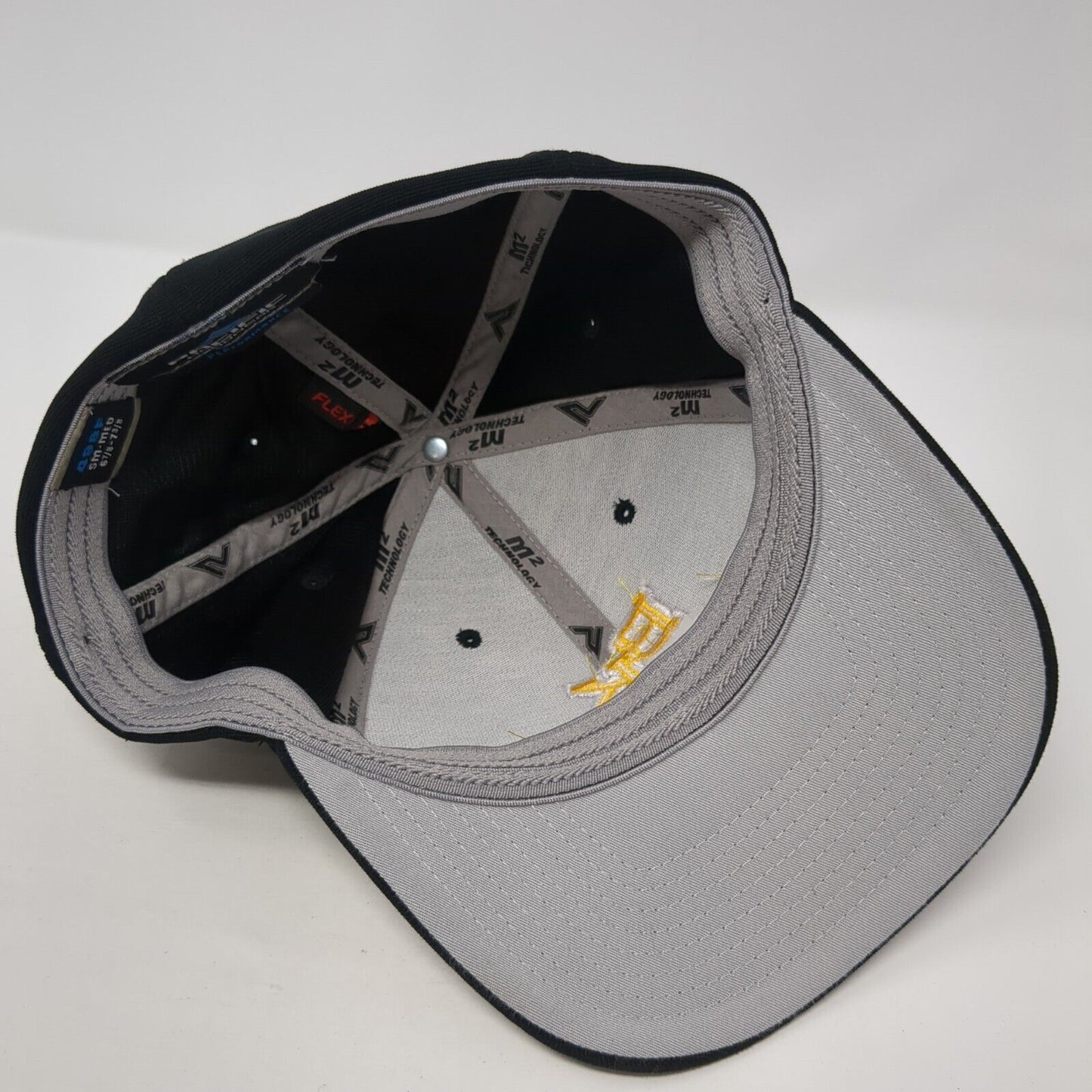 BK Football Fitted Hat Black 6 7/8-7 3/8 M2 Tech Performance Pacific Headwear
