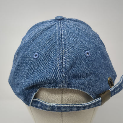 Unbranded Slideback Baseball Cap Blue One Size Adjustable 6 Panel Denim Blank