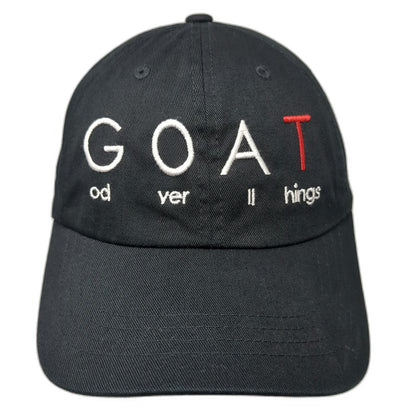 Yupoong God Over All Things GOAT Black Baseball Cap Hat One Size Adjustable