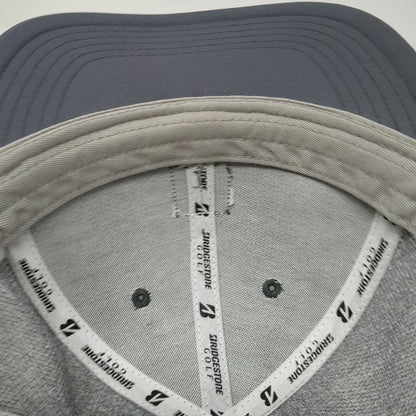 Bridgestone Golf Snapback Gray One Size Mesh Back Structured Logo Patch Hat